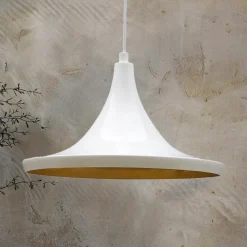 ROYALTECH Genisy hængelampe, hvid, Ø 31 cm, metal, E27