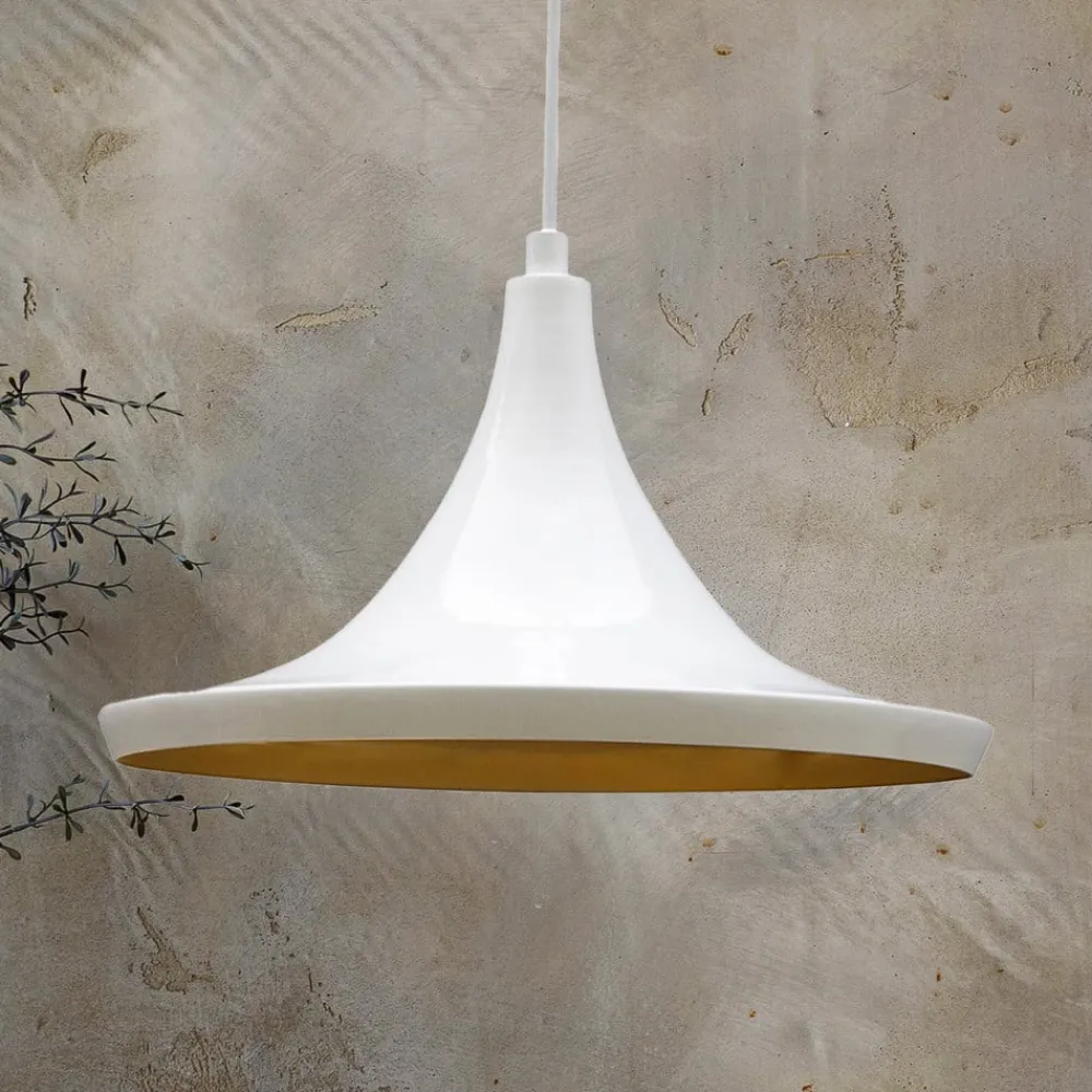 ROYALTECH Genisy hængelampe, hvid, Ø 31 cm, metal, E27