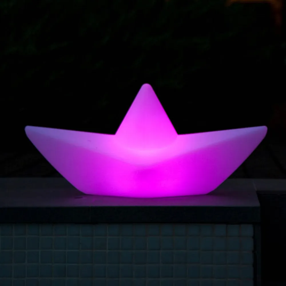 Goodnight Light Genopladeligt LED-lys BOAT-lampen, flydende, RGBW