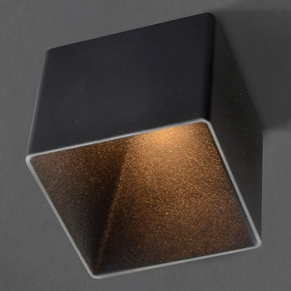 The Light Group Loftlamper|Indbygningsspots>GF design Blocky indbygningslampe IP54 sort 3.000 K