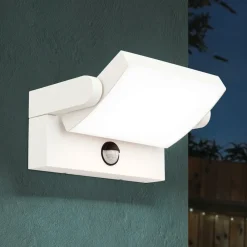 Ginger udendørs LED-væglampe med sensor hvid, IP54^ORION