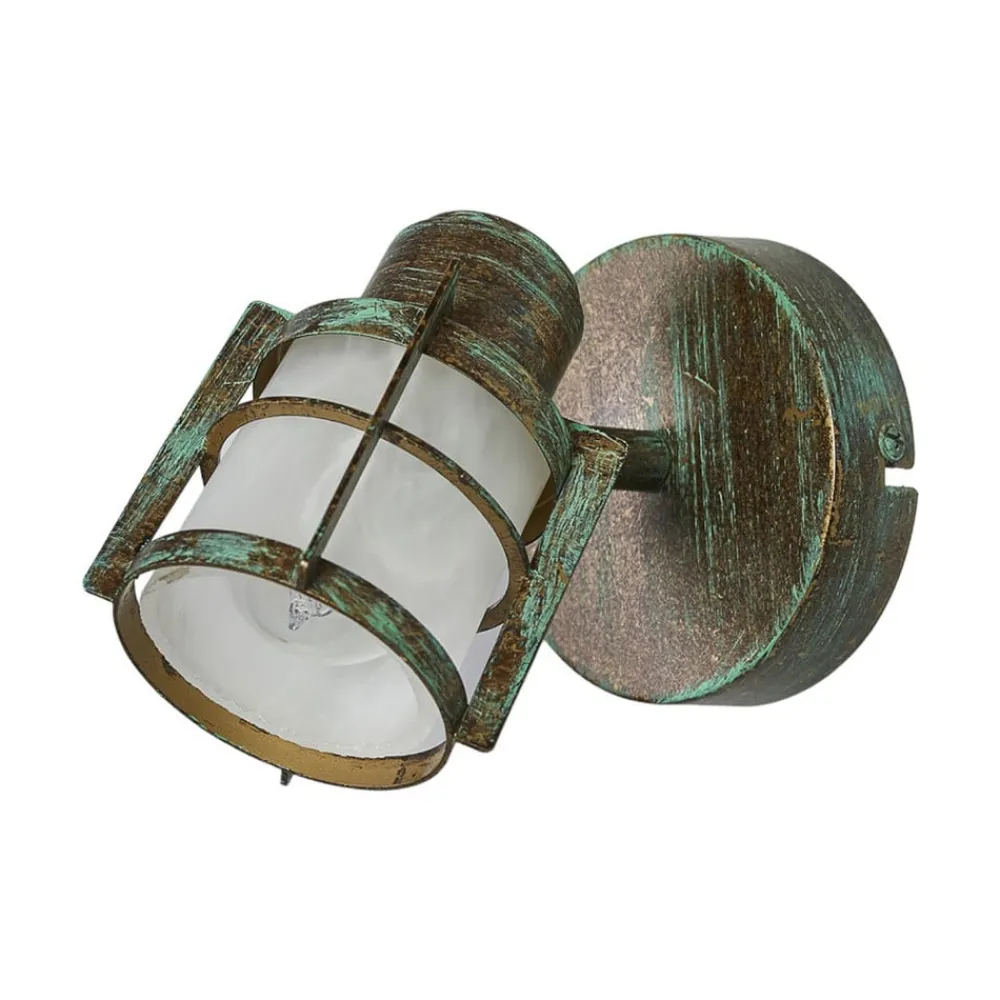 Lindby Giorgi - væglampe i spanskgrønt optik