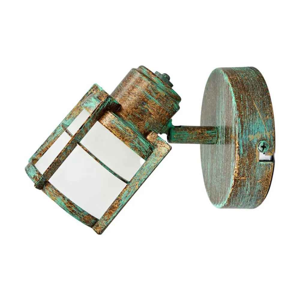 Lindby Giorgi - væglampe i spanskgrønt optik