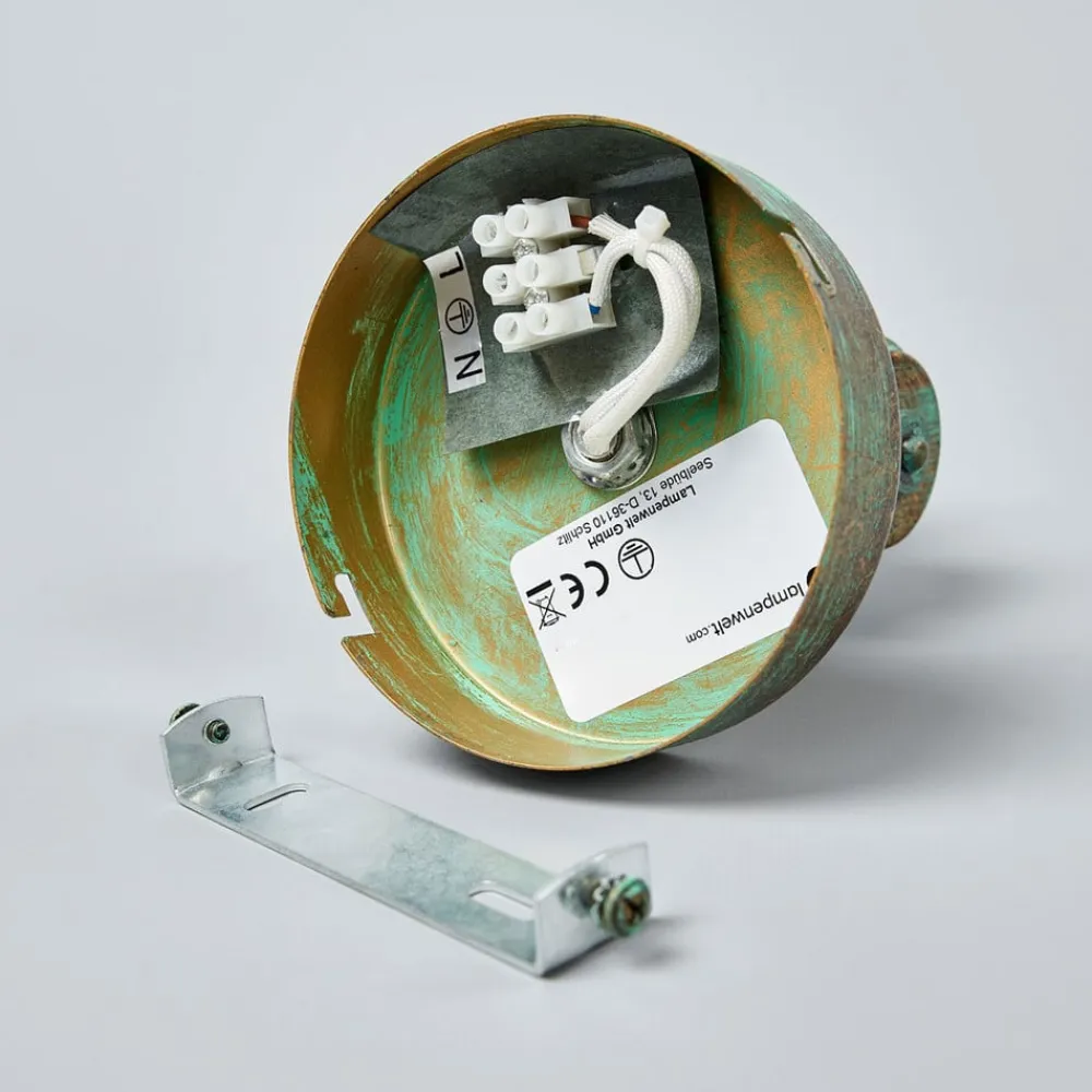 Lindby Giorgi - væglampe i spanskgrønt optik