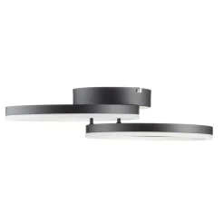 Giotto LED-loftlampe, 2 lyskilder, sort^Fabas Luce Discount