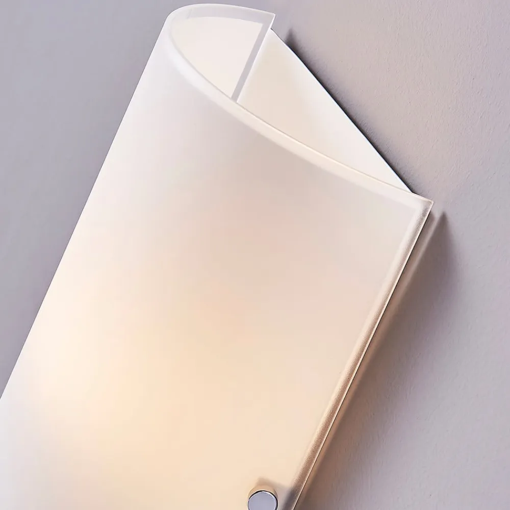 Lindby Væglamper|Væglamper>Giulia simpel væglampe i frostet glas