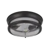 Searchlight Udendørs Loftlamper>Glasgow loftslampe med glasskærm, IP44 sort
