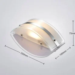 Glas-væglampe Zinka med LED, 25 cm^Lindby Best