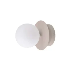 Globen Lighting væglampe ART DECO, beige/hvid Ø 16 cm IP44