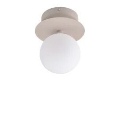 Globen Lighting væglampe ART DECO, beige/hvid Ø 16 cm IP44
