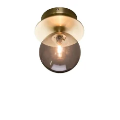 væglampe ART DECO, messing/grå Ø 16 cm IP44^Globen Lighting New