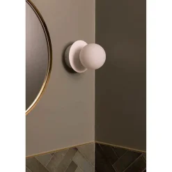 væglampe ART DECO, hvid/hvid, Ø 16 cm, IP44^Globen Lighting