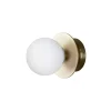 Globen Lighting væglampe ART DECO, messing/hvid Ø 16 cm IP44