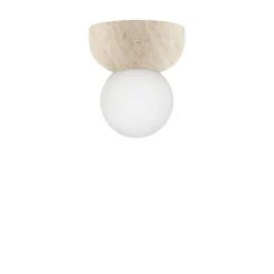 Globen Lighting Væg- Og Spejllamper>væglampe Torrano, beige, Ø 13 cm IP44