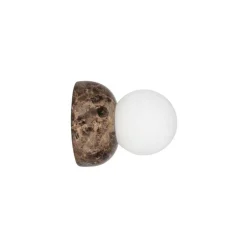 Globen Lighting Væg- Og Spejllamper>væglampe Torrano, brun, Ø 13 cm IP44