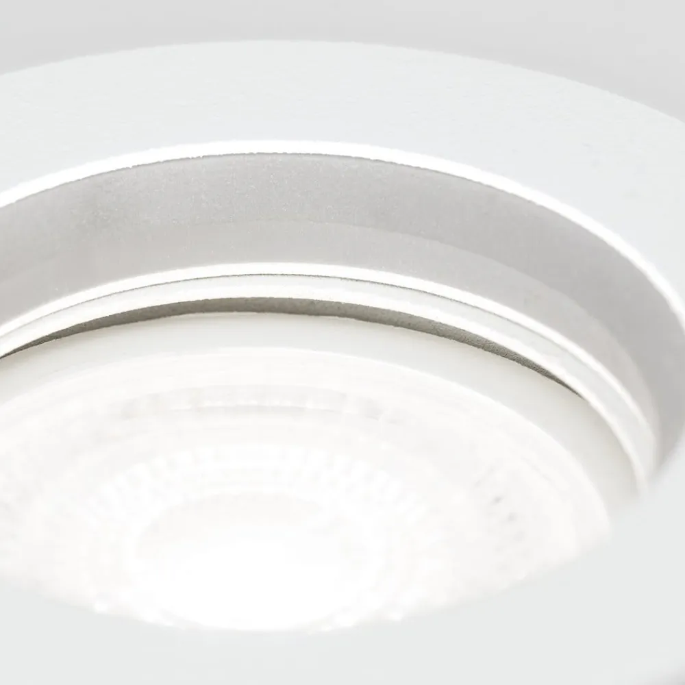 ORION Glow indbygningsspot, hvid, metal, Ø 11 cm, GU10