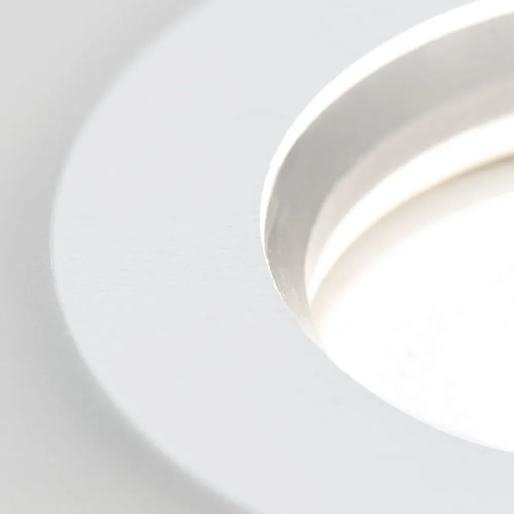 ORION Glow indbygningsspot, hvid, metal, Ø 11 cm, GU10