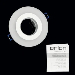 ORION Glow indbygningsspot, hvid, metal, Ø 11 cm, GU10
