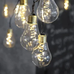 STAR TRADING Glow LED-lyskæde, glas, klar