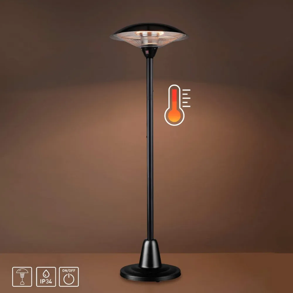 Glow varmespotstander, IP34, 1.500 W/3.000 W^JUST LIGHT. GmbH Best