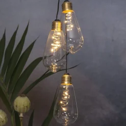 Glow vintage LED-dekolampe med timer, klar^STAR TRADING Online