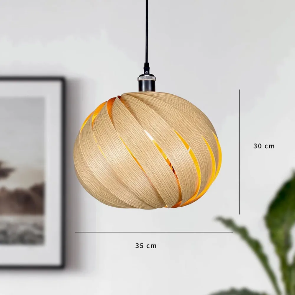 Gofurnit Bæredygtige Lamper>Mela pendellampe, eg, Ø 35 cm