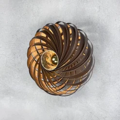 Gofurnit Veneria væglampe, nøddetræ, Ø 50 cm