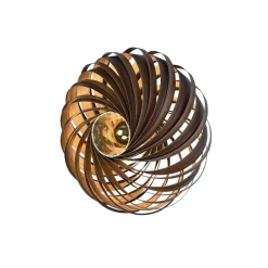 Gofurnit Veneria væglampe, nøddetræ, Ø 50 cm