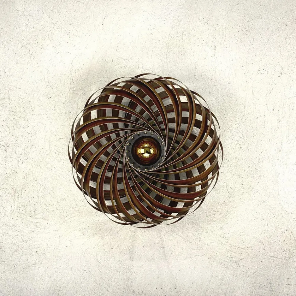 Gofurnit Veneria væglampe, nøddetræ, Ø 50 cm