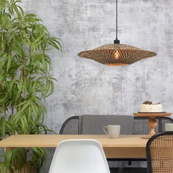 Good & Mojo Bali pendellampe af bambus, Ø 60 cm