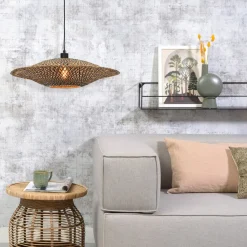 Good & Mojo Bali pendellampe af bambus, Ø 60 cm