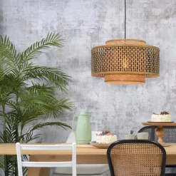 Bhutan-pendellampe af bambus Ø 50 cm^Good & Mojo Best