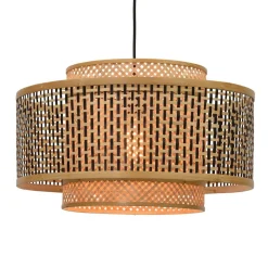 Bhutan-pendellampe af bambus Ø 50 cm^Good & Mojo Best