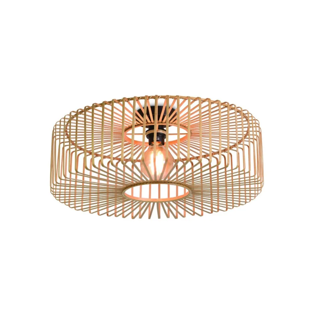 Good & Mojo Bromo loftslampe lavet af bambus, Ø 60cm