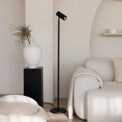 Good & Mojo Arbejdsrum/Kontor|Gulvlamper>Gulvlampe Java, sort, 141 cm, bambus, GU10