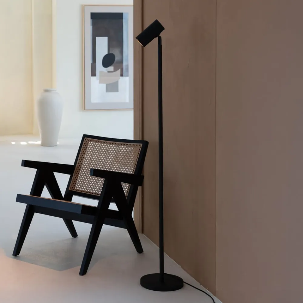 Good & Mojo Arbejdsrum/Kontor|Gulvlamper>Gulvlampe Java, sort, 141 cm, bambus, GU10