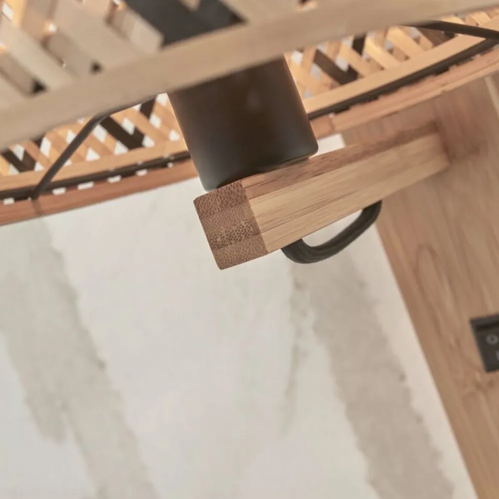 Good & Mojo Arbejdsrum/Kontor>Java væglampe, hylde, natur/sort