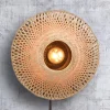 Good & Mojo Væglamper>Kalimantan væg, natur/sort, Ø 44cm