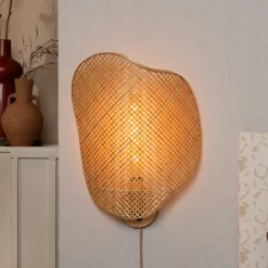 Good & Mojo Væglamper>væglampe Kinabalu, natur, 50 cm, bambusstik