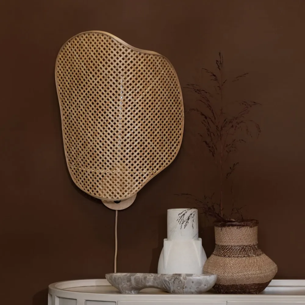 Good & Mojo Væglamper>væglampe Kinabalu, natur, 50 cm, bambusstik