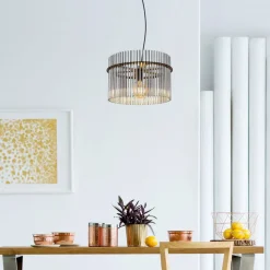 Globo Pendellamper>Gorley pendel, Ø 40 cm, røggrå, glas