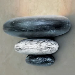 Grå LITICA væglampe med imiterede sten^ORION Online