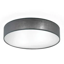 Grå loftlampe Ufo med lærredsskærm^ORION New