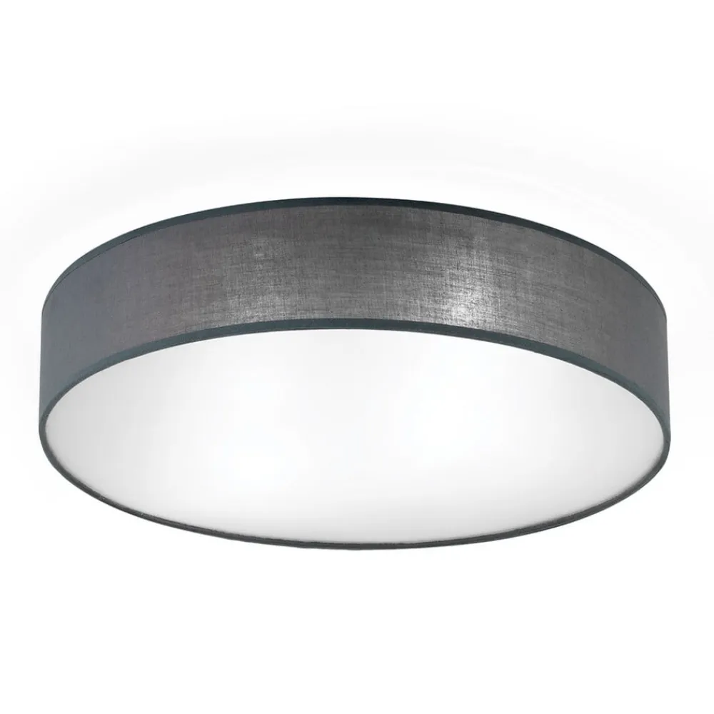 Grå loftlampe Ufo med lærredsskærm^ORION New