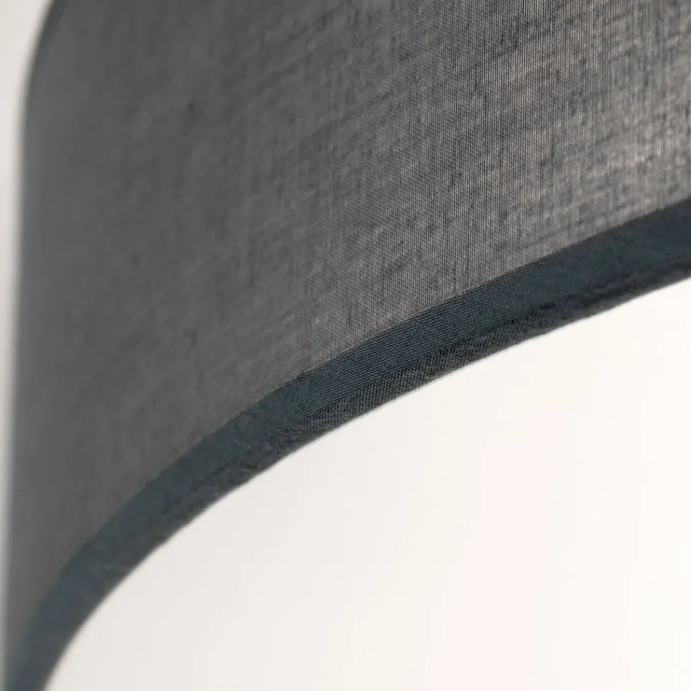 Grå loftlampe Ufo med lærredsskærm^ORION New