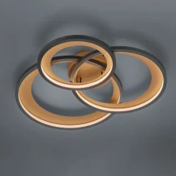 Granada LED-loftlampe, mat sort/guld^Trio Lighting Hot