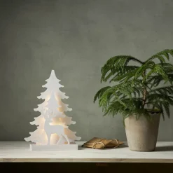 STAR TRADING Grandy LED-dekorationslampe, rensdyr, graner 41 cm