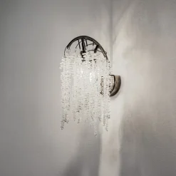 Lucea Væglamper>Grape væglampe, perlesort, 2 lyskilder, krystalglas