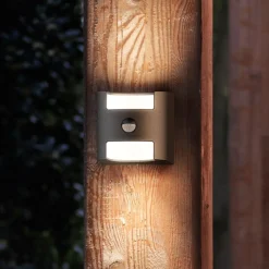 Philips Væglampe Med Sensor>Grass - sensorvæglampe i antracit m. LED-lys