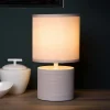 Lucide Greasby bordlampe med tekstilskærm, beige